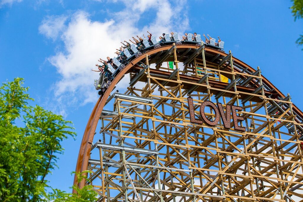 Walibi Holland attractiepark in Biddinghuizen, Flevoland